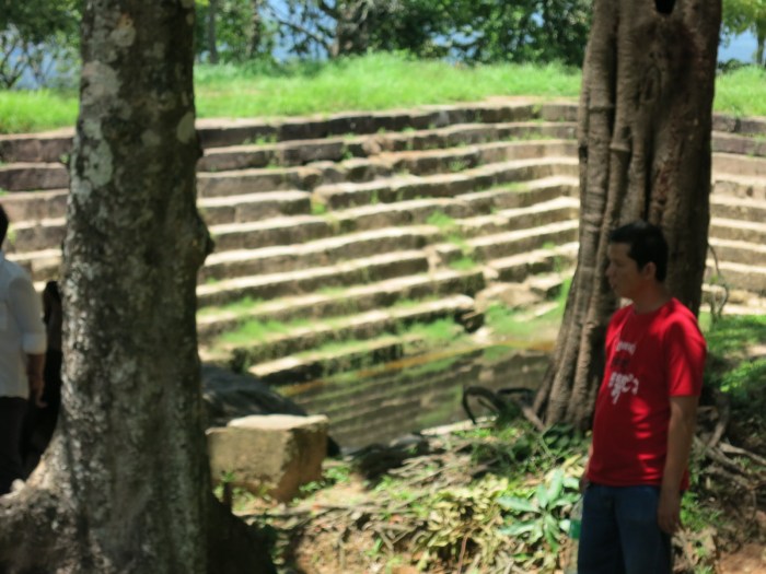 Our taxi driver from Siem Reap later revealed to me that his family came from this area and was relocated with all of the families from this area during the military unrest time when missiles were fired across the Thai border. The families used to earn their income from markets catering to tourists, but the relocation inland left them with no means to earn a  livelihood.